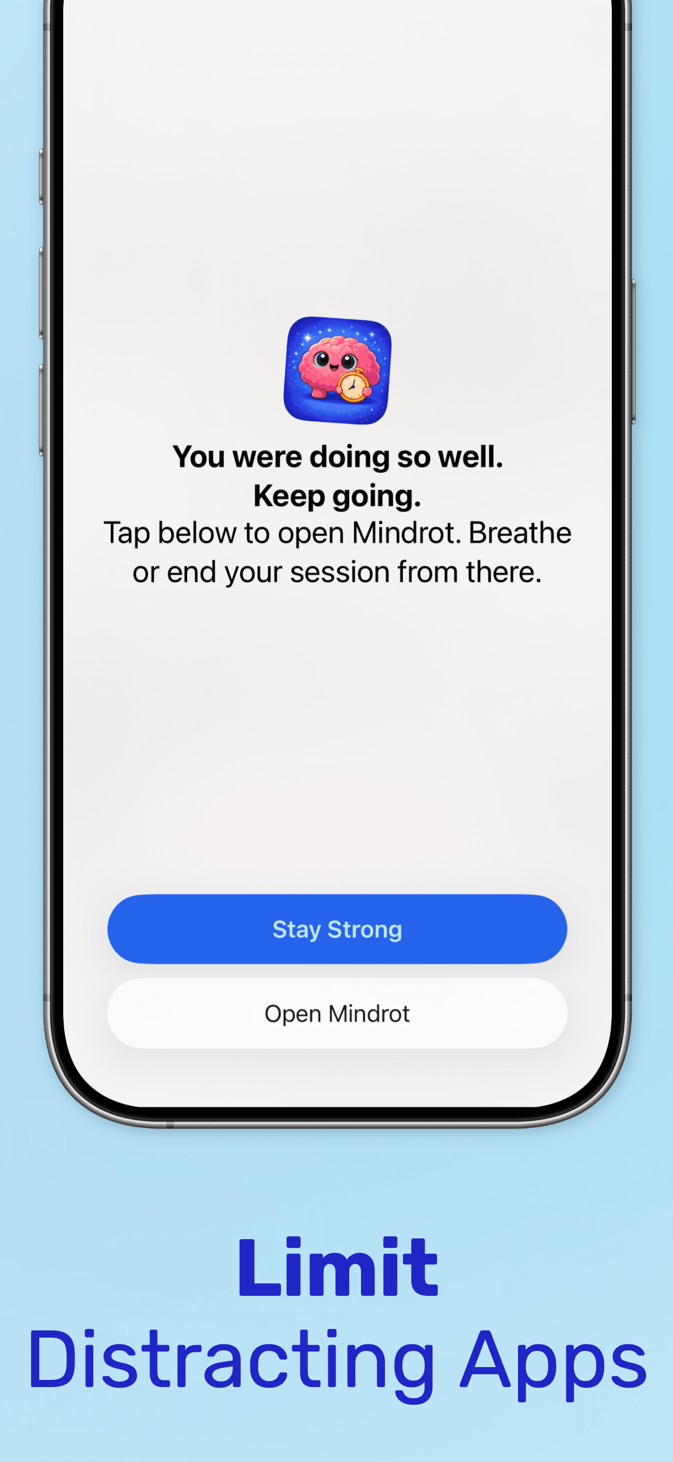 MindRot App Store screenshot: Find Your Calm breathing exercise